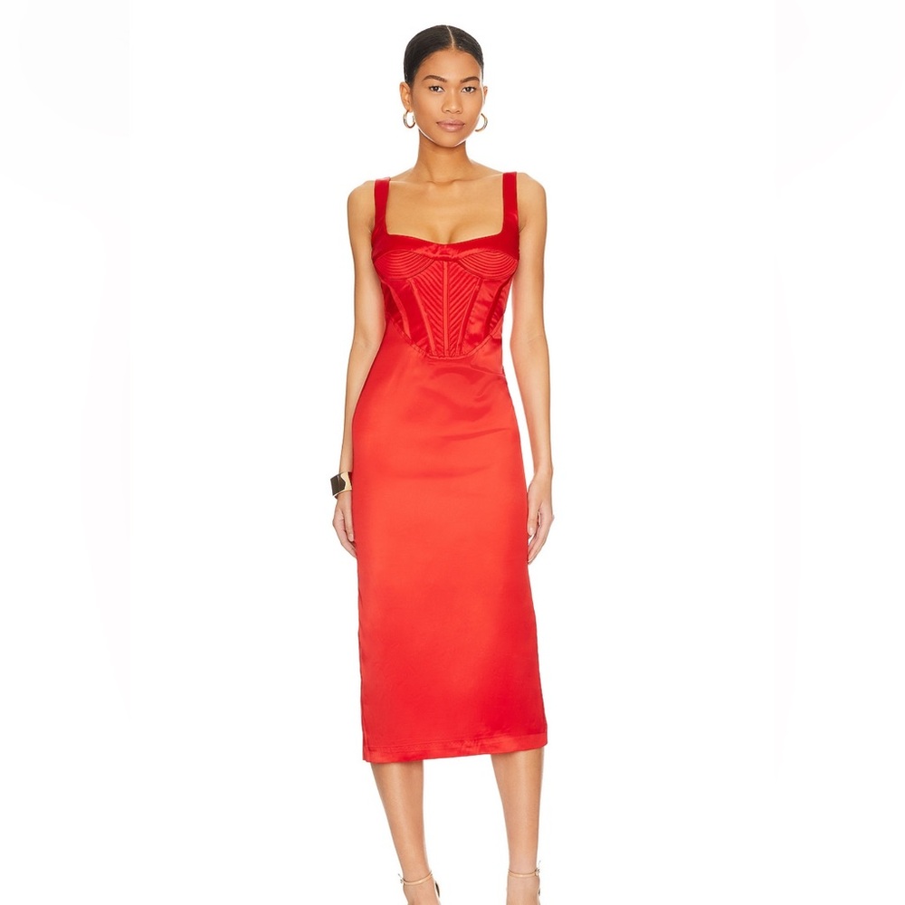Bardot Elodie Mini dress in fire red size 4